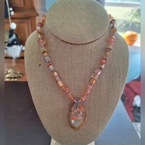 Artisan Orange Agate Necklace